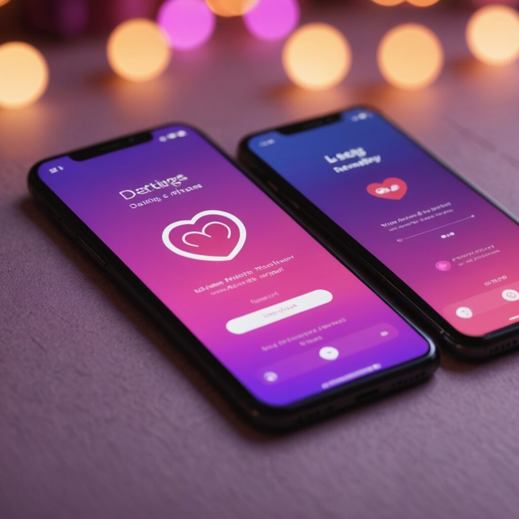 Smartphone affichant des applications de rencontre