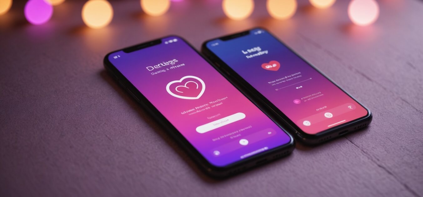 Smartphone affichant des applications de rencontre
