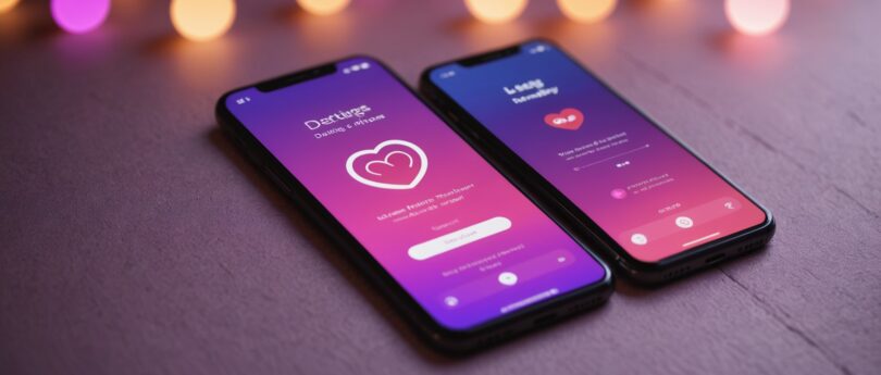 Smartphone affichant des applications de rencontre