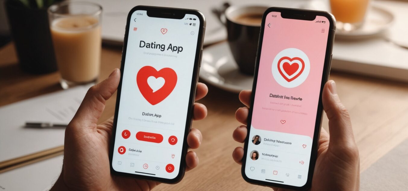 Smartphone affichant une application de rencontre avec badge de profil vérifié