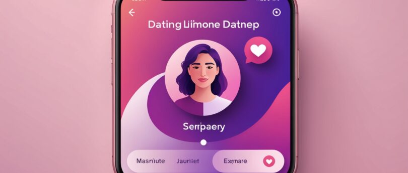 Écran de smartphone illustrant un profil d'application de rencontre avec badge de vérification