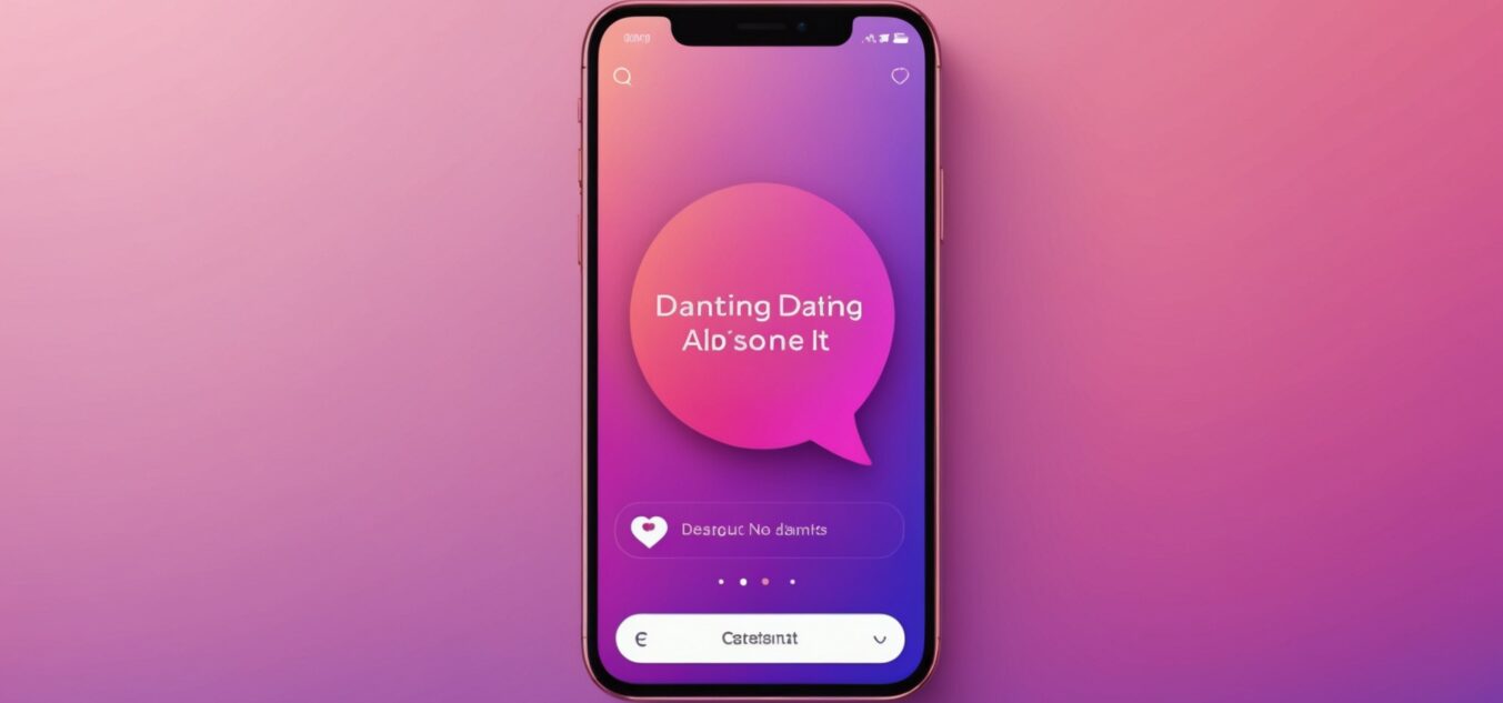 Illustration d'une application de rencontre avec assistant IA