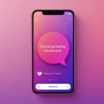 Illustration d'une application de rencontre avec assistant IA