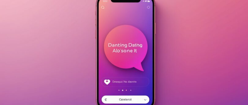Illustration d'une application de rencontre avec assistant IA