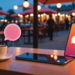 Illustration d'une conversation sur une application de rencontre avant un rendez-vous