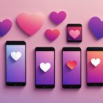 Illustration de smartphones représentant plusieurs applications de rencontre comparées entre elles